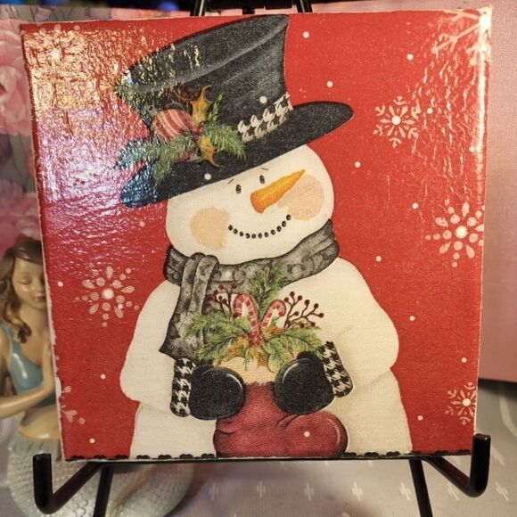 DECOUPAGE CANVAS PRINTS SNOWMAN ⛄️ - Picture 1 of 1